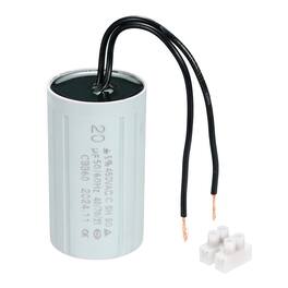 Unique Bargains - 20uF CBB60 Running Capacitor, AC 450V 2 Wires 50/60Hz Cylinder 70x40mm for Water Pumps, Washing Machines - Gary