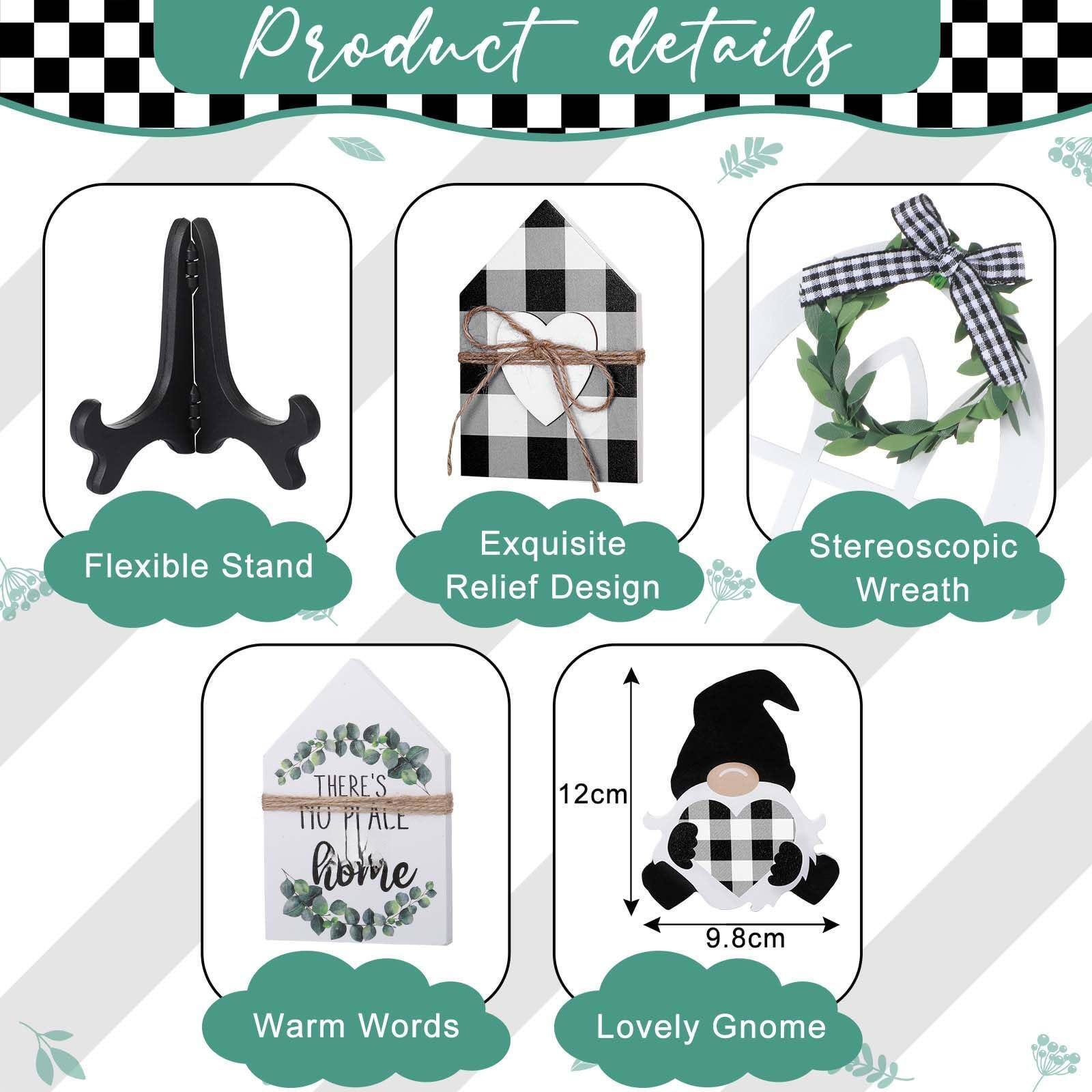 Product details

- Flexible Stand
- Exquisite Relief Design
- Stereoscopic Wreath
- Warm Words
- Lovely Gnome

Dimensions: 12cm x 9.8cm

THERE'S NO PLACE LIKE home
