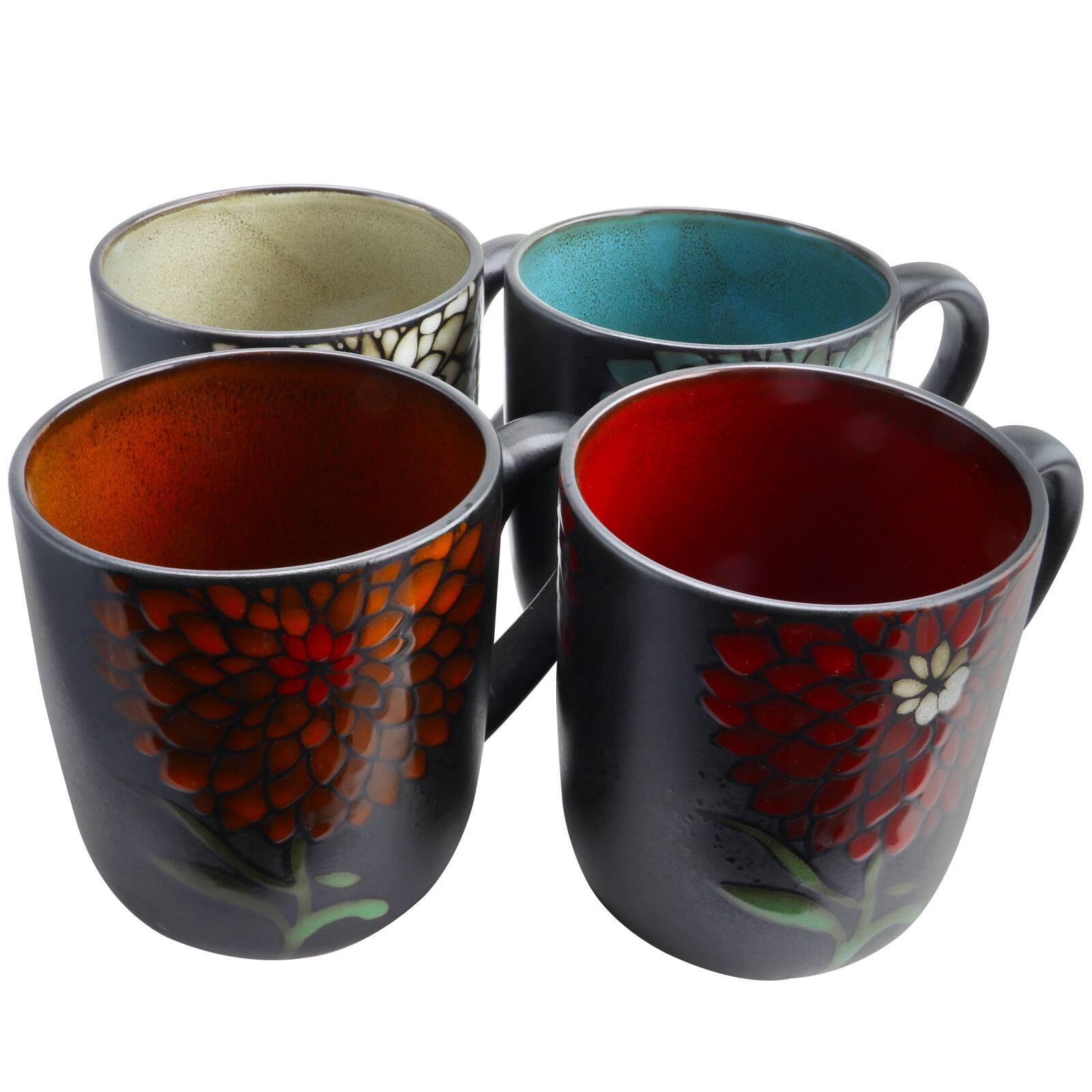 Alt View 3. Gibson - Gibson Home Gardenia Cafe 16 oz. Assorted Mug Set, Set of 4 - Assorted.