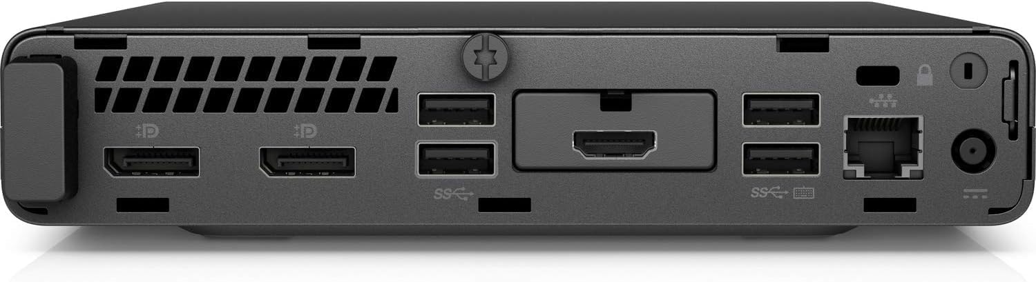 Alt View 2. HP - EliteDesk 800 G5 Intel Core i5-9500T 2.2 GHz 16 GB DDR4 256GB SSD Intel UHD Graphics 630 Windows 11 Pro Desktop Mini - Black.
