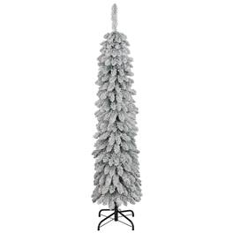 Homcom - Tall Unlit Slim Pencil Xmas Tree - Green