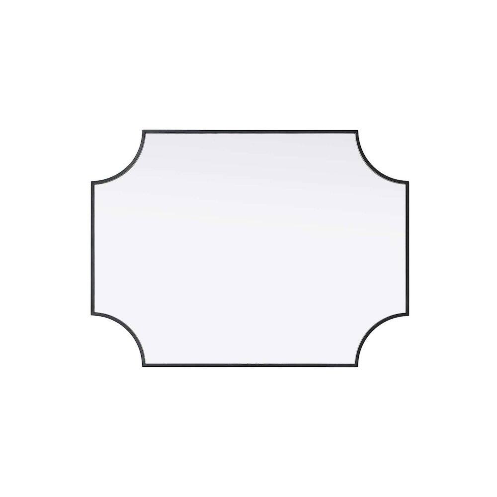 Alt View 1. Elegant Kitchen and Bath - Notched Metal Mirror 27x36 inch in Black - Black.