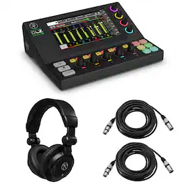 Mackie - DLZ Creator XS Adaptive Digital Mixer,w/Headphone 2x XLR Cables