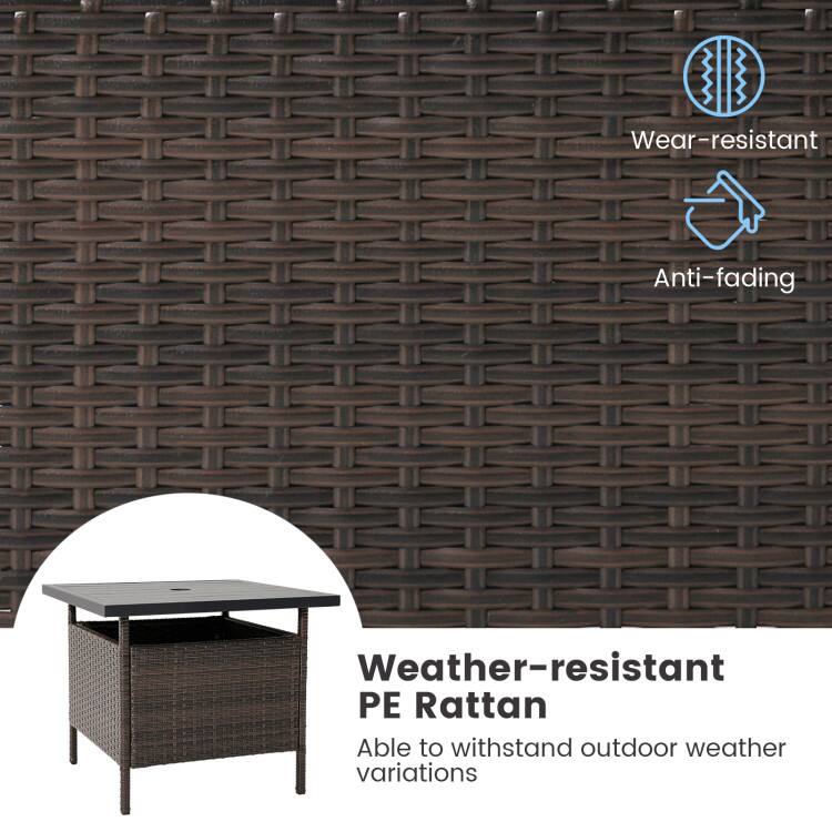 Wear-resistant, Anti-fading, Weather-resistant PE Rattan, Able to withstand outdoor weather variations