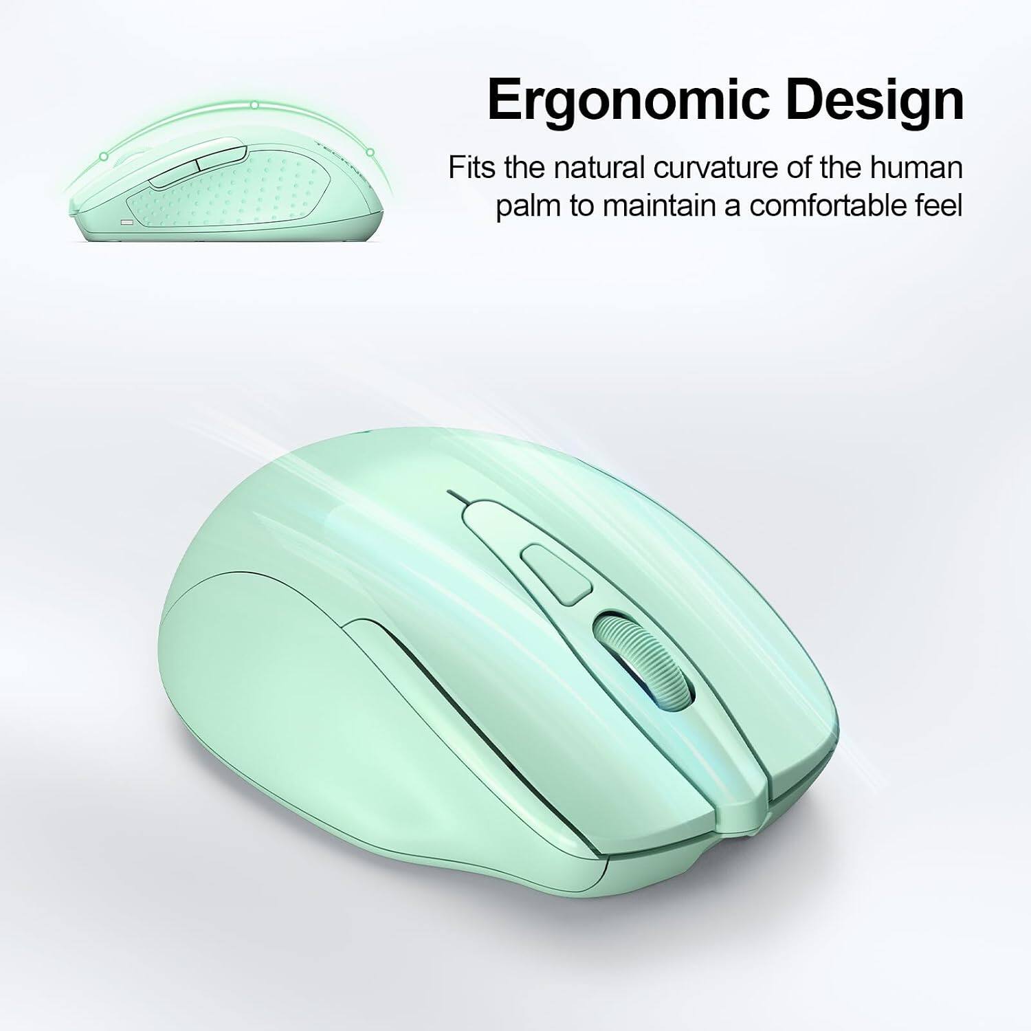 Ergonomic Design  
Fits the natural curvature of the human palm to maintain a comfortable feel