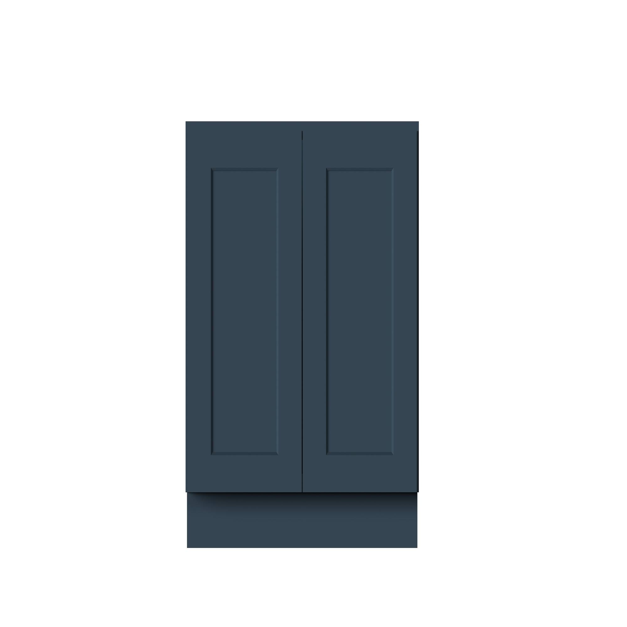 Alt View 1. Boyel Living - 30-in W x 34.5-in H x 24-in D Shaker RTA Kitchen Full Height Door Base Cabinet with Soft-Close - Charcoal Blue.