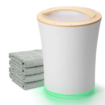 Front. JETRANSPORT - Towel Warmer For Bathroom 3-level Timer Warning Alarm & Rgb Light Auto Shut-off 20l Heating Bucket - Warm Beige.