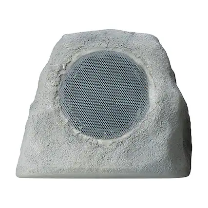 Front. Gemini - Gemini Ghrk-500ltms Ghrk-500ltms Solar Bluetooth Tws 30-watt-peak Outdoor Rock Speaker With Led Lighting (1 Pack) - Gray.
