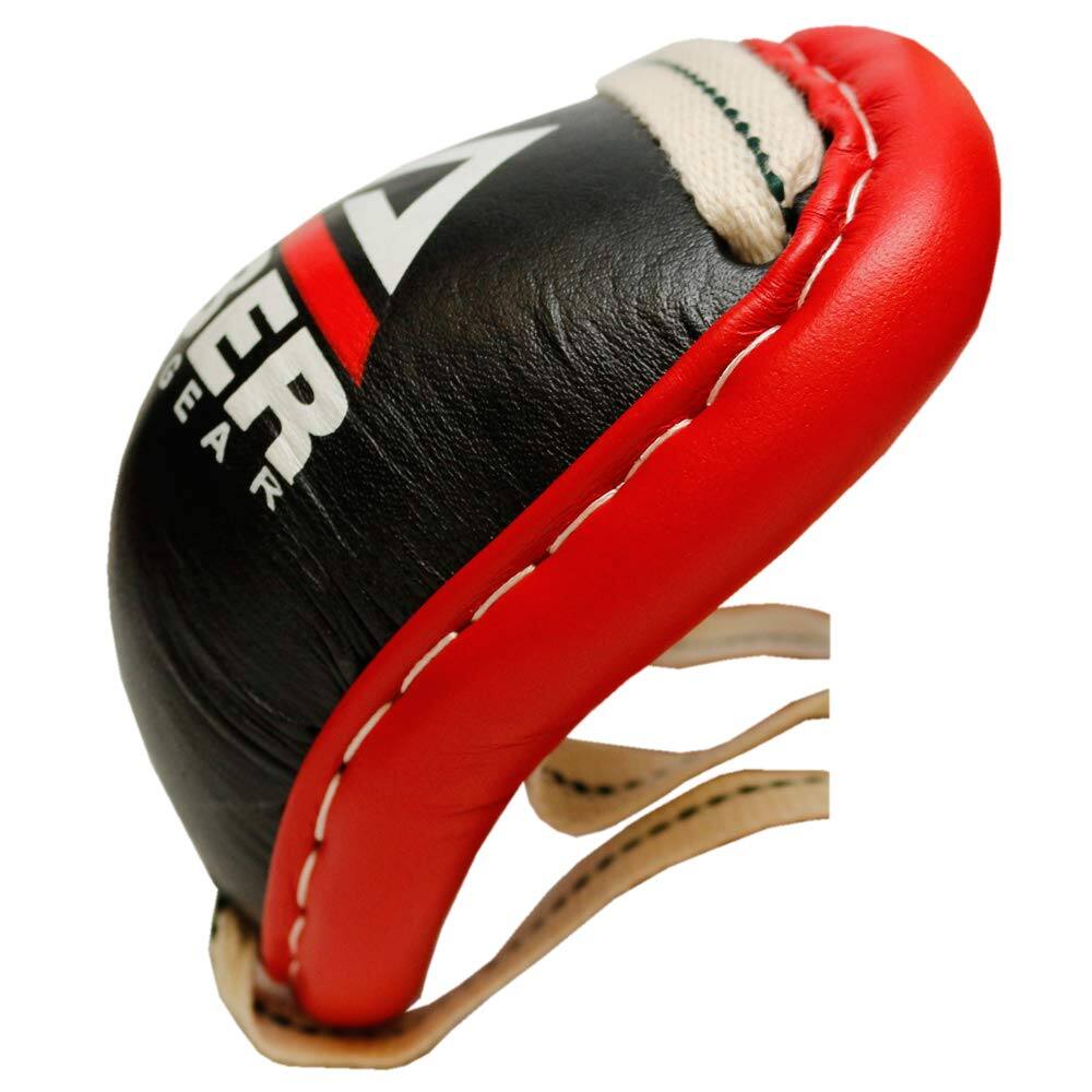 Alt View 3. Amber Sporting Goods - Steel Cup Groin Protector for Kickboxing Muay Thai MMA Padded Shell Adjustable Fit Large XL - Red/Blue.