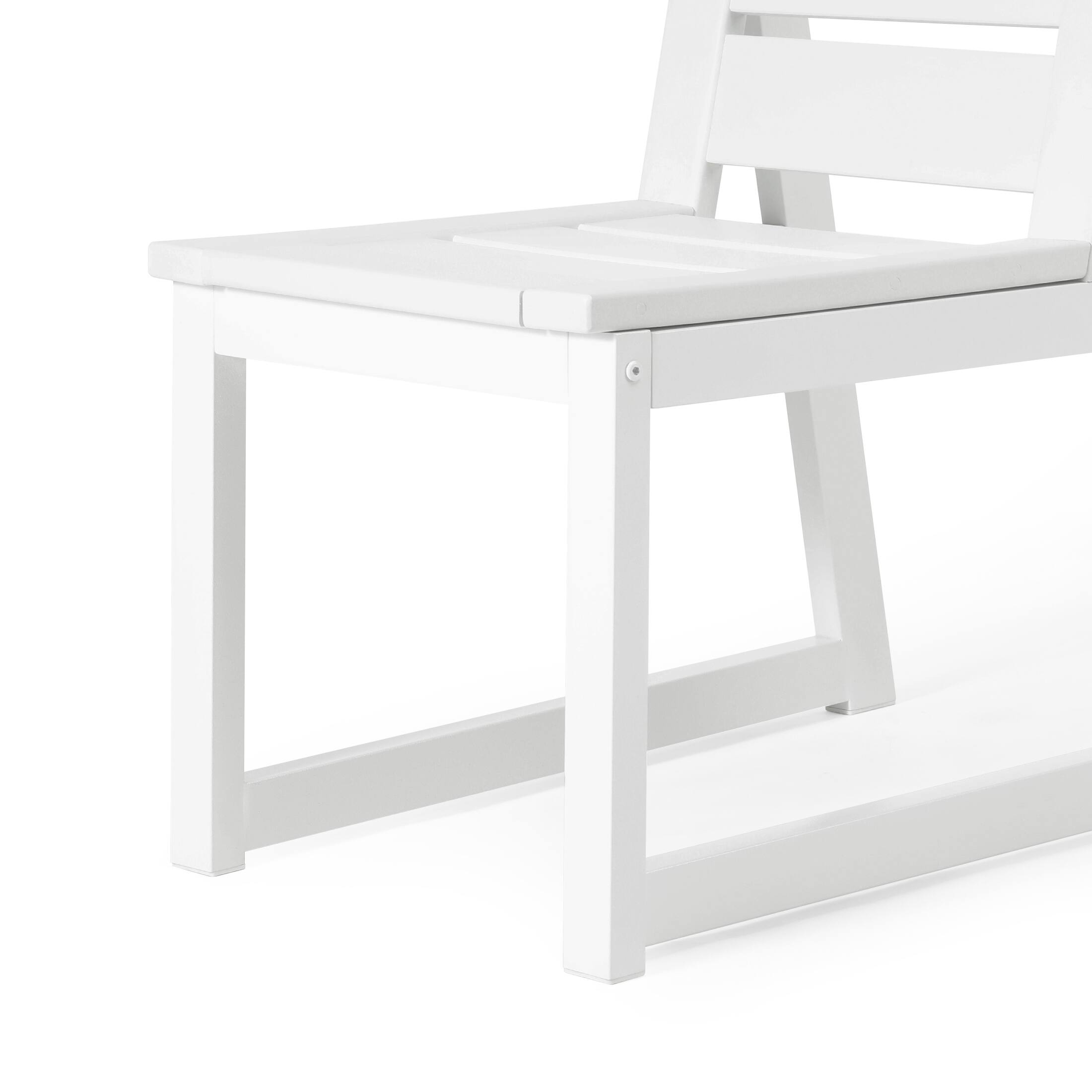 Alt View 3. WestinTrends - WestinTrends Cape May HDPE Outdoor Patio Dining Side Chair - White.