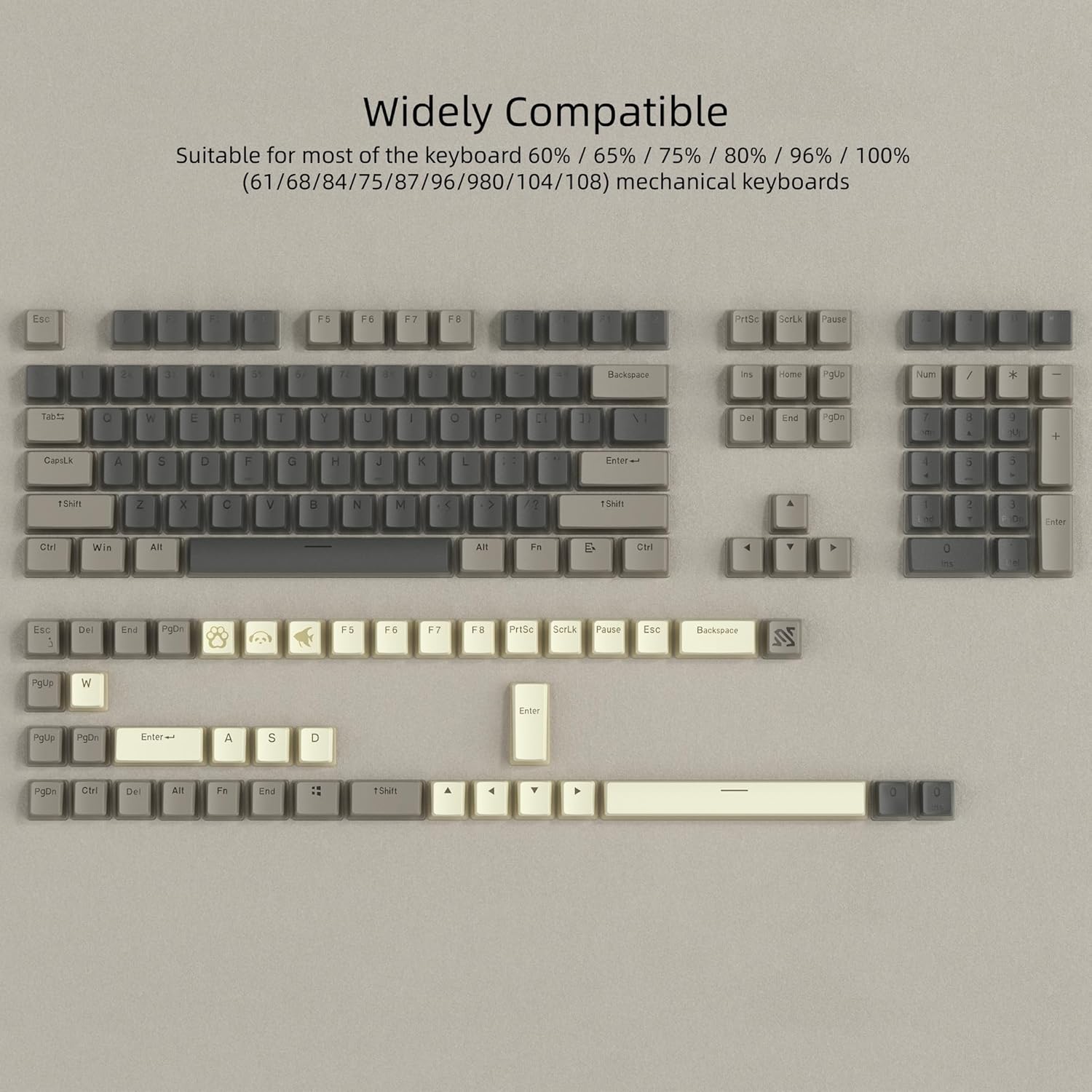 Grey-Brown 143 Keys