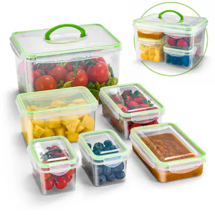 Front. Sorbus - Sorbus 12 Piece Airtight Containers With Snap-on Lids- BPA Free - For Kitchen, Pantry, Food Storage - Clear.