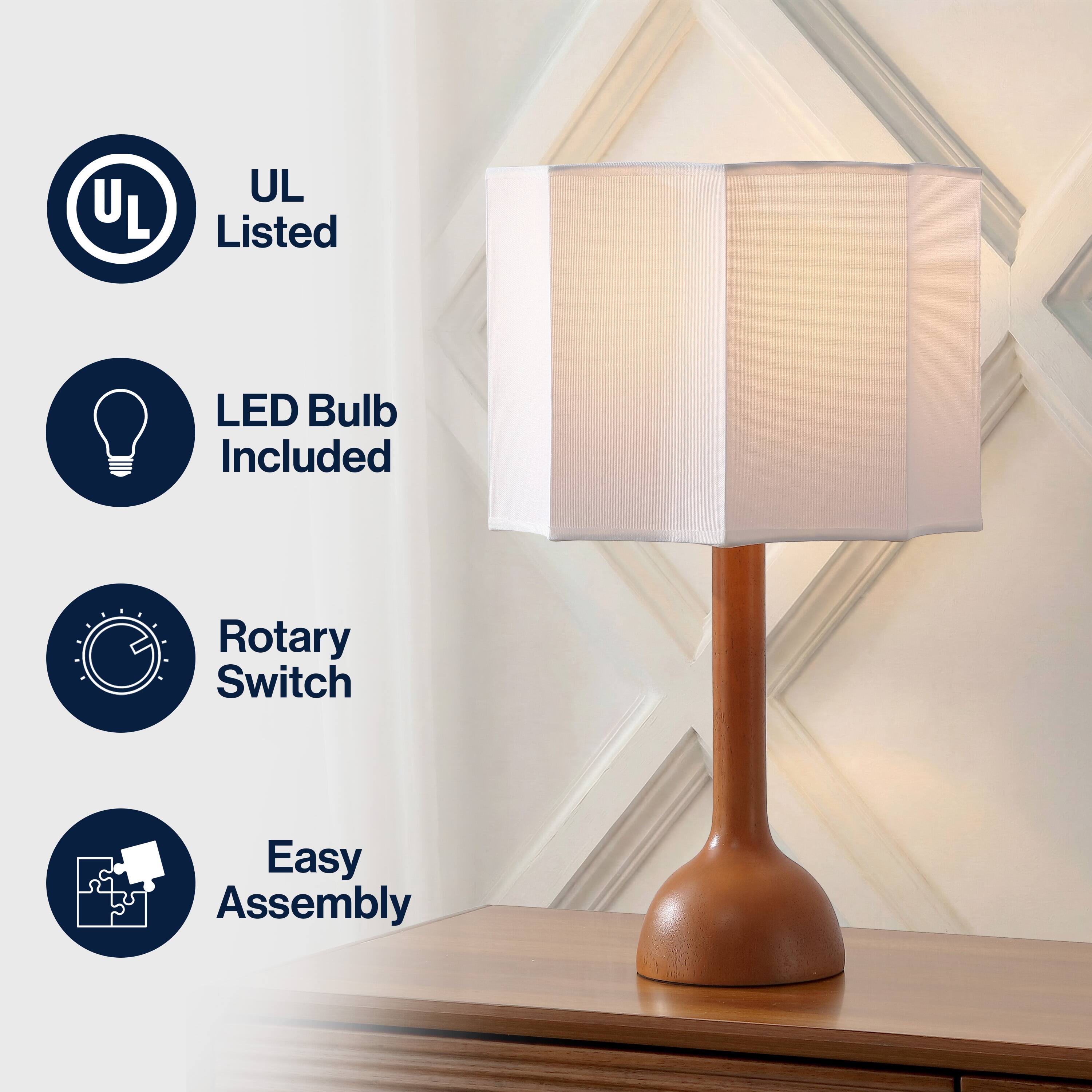 UL Listed LED Bulb Included Rotary Switch Easy Assembly