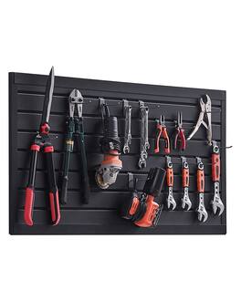 VEVOR - Slat Wall Paneling, 2 x 4 ft, PVC Garage Slatwall with Modular Design, Slat Wall Easy-to-Install - Black