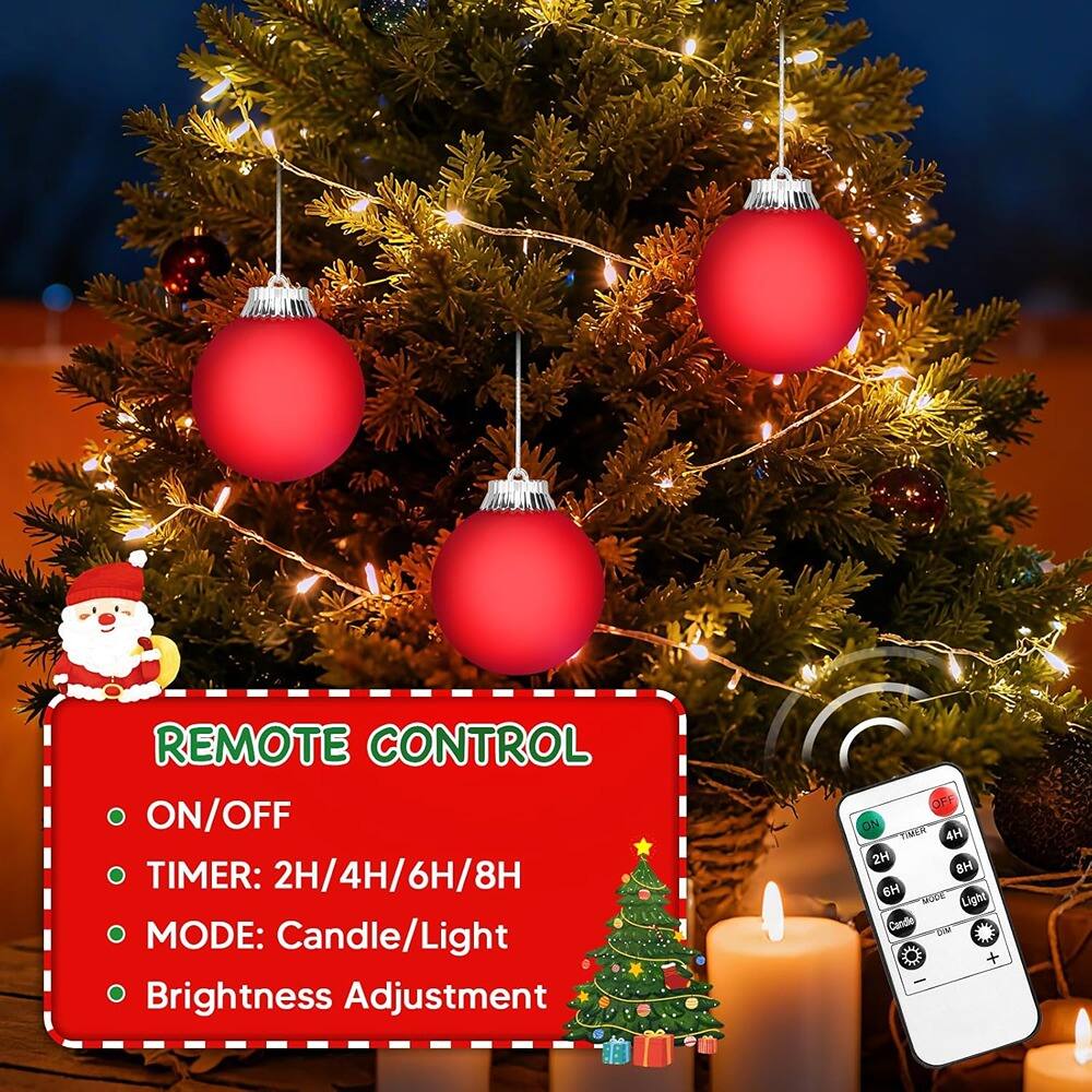 REMOTE CONTROL  
- ON/OFF  
- TIMER: 2H/4H/6H/8H  
- MODE: Candle/Light  
- Brightness Adjustment