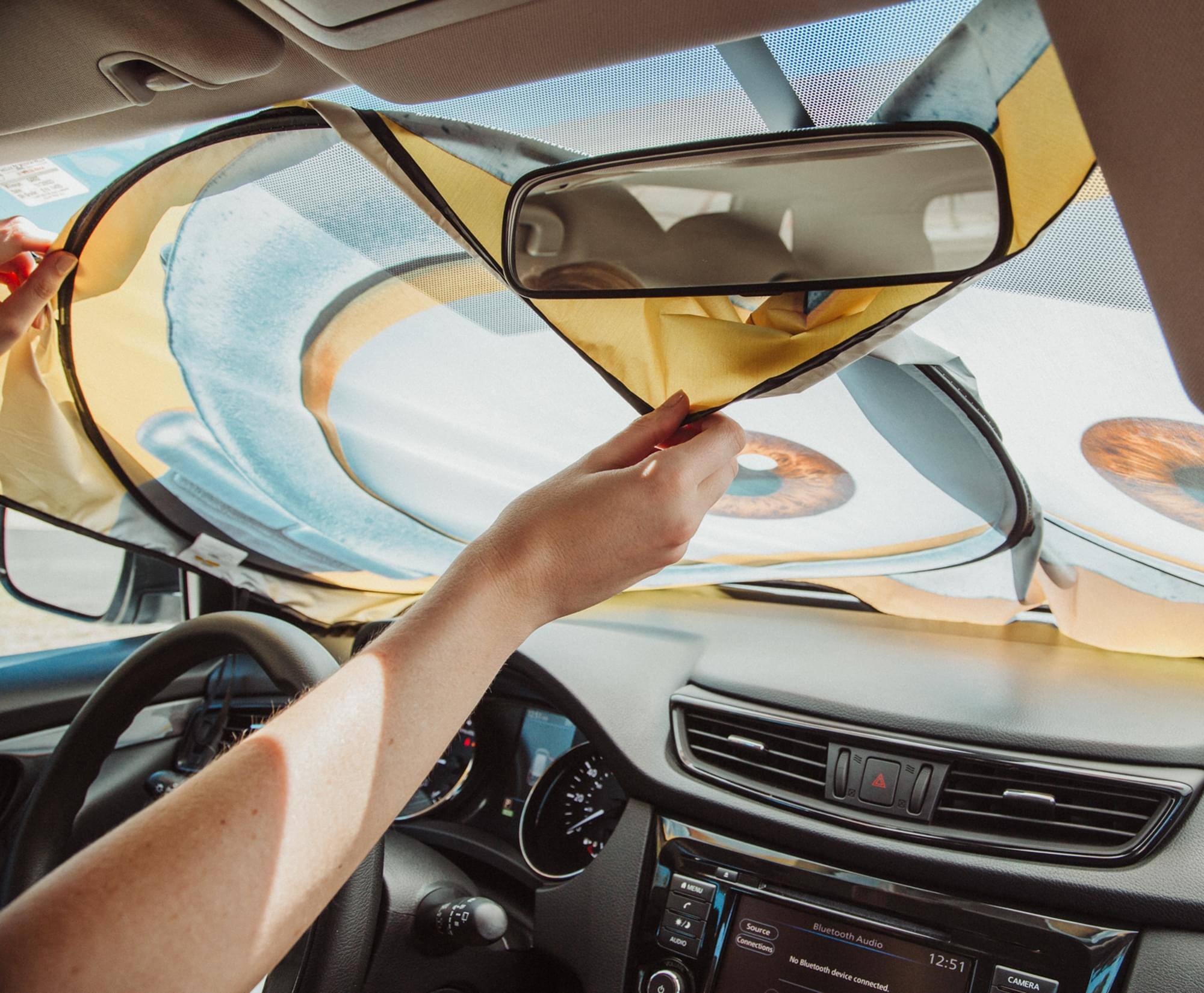 Sure, here is the corrected and grouped text:

---

**Bluetooth Audio**  
- The Bluetooth device connected.  
- 12:51  
- CAMERA  

---

**Source Connections**  
- Bluetooth Audio  

---