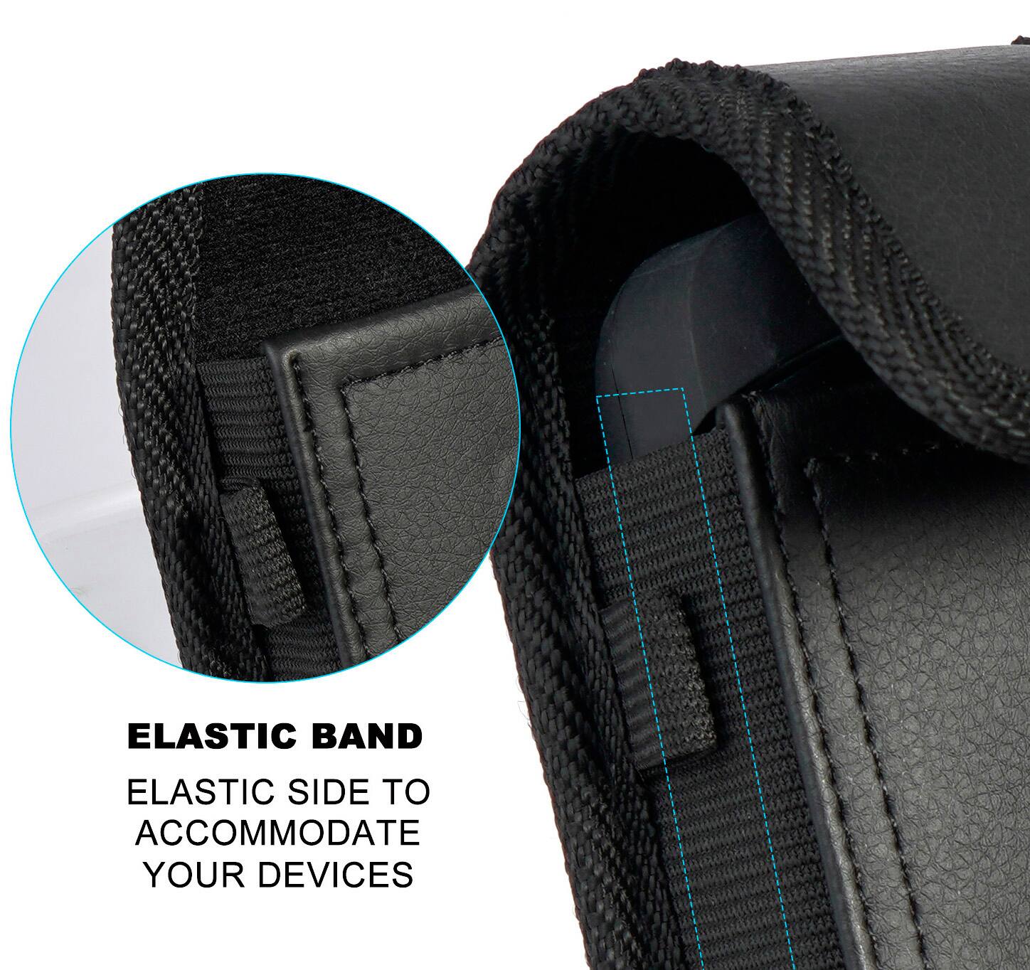 ELASTIC BAND  
ELASTIC SIDE TO ACCOMMODATE YOUR DEVICES