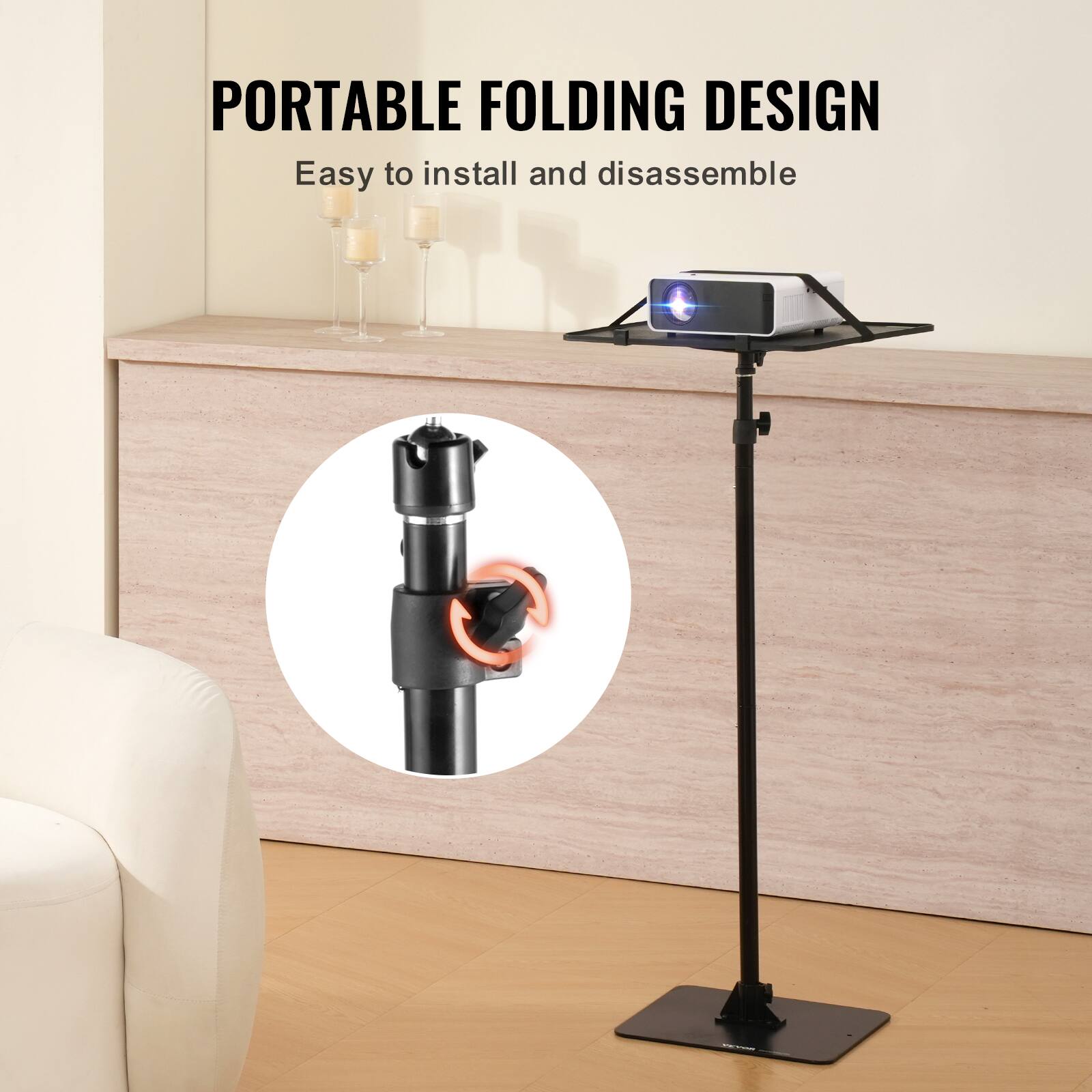 PORTABLE FOLDING DESIGN  
Easy to install and disassemble