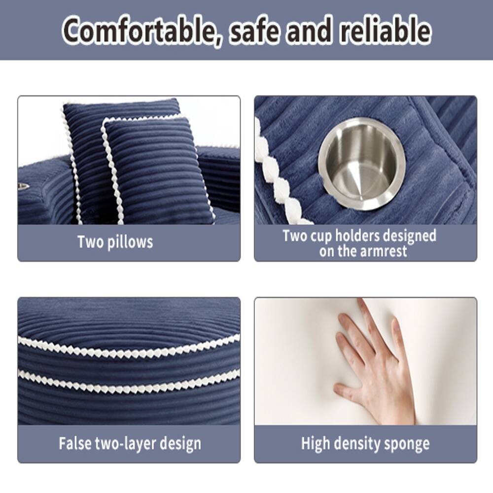 Comfortable, safe and reliable

- Two pillows
- Two cup holders designed on the armrest
- False two-layer design
- High density sponge