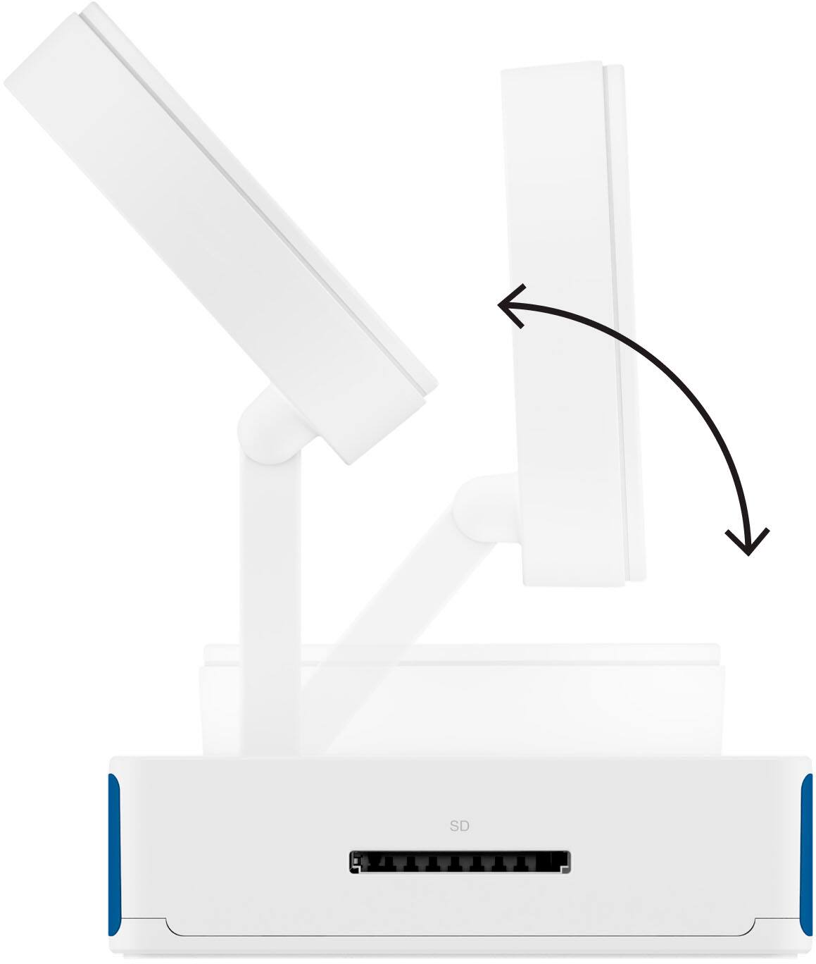 Left. Hyper - HyperDrive Flex MagCharge 5 Port USB-C Hub with Phone Charger - Blue.