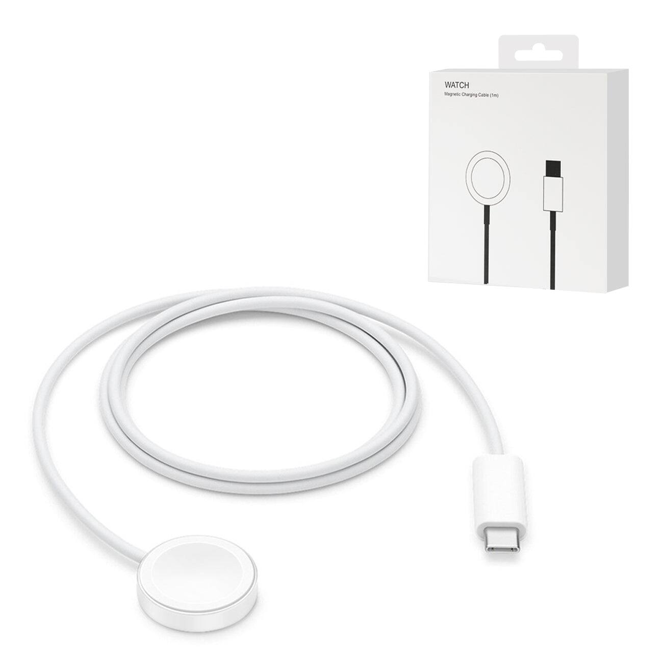 Reiko - Apple Watch Wireless Fast Charger To Usb-C Cable - White