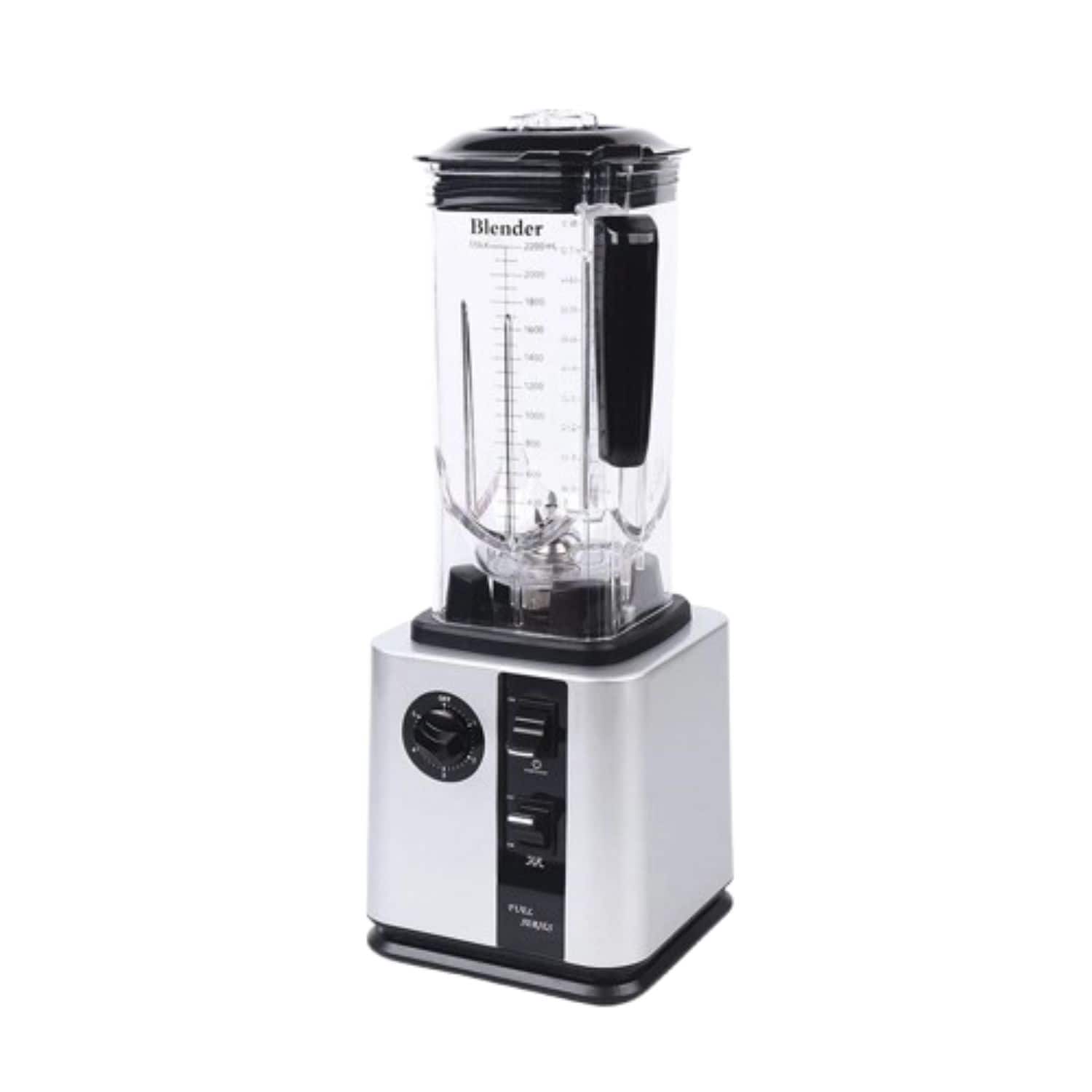 Stock Preferred - 2200W High-Speed Professional Countertop Blender - Black with Clear Jar