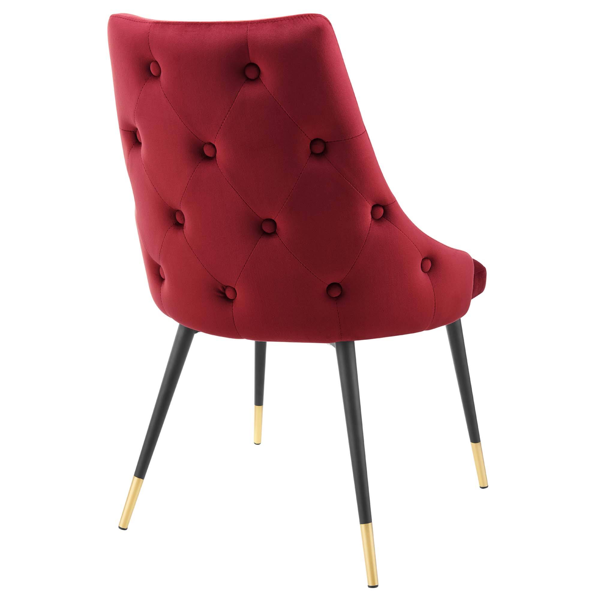 Alt View 2. Modway - Adorn Tufted Performance Velvet Dining Side Chair by Modway - Maroon.