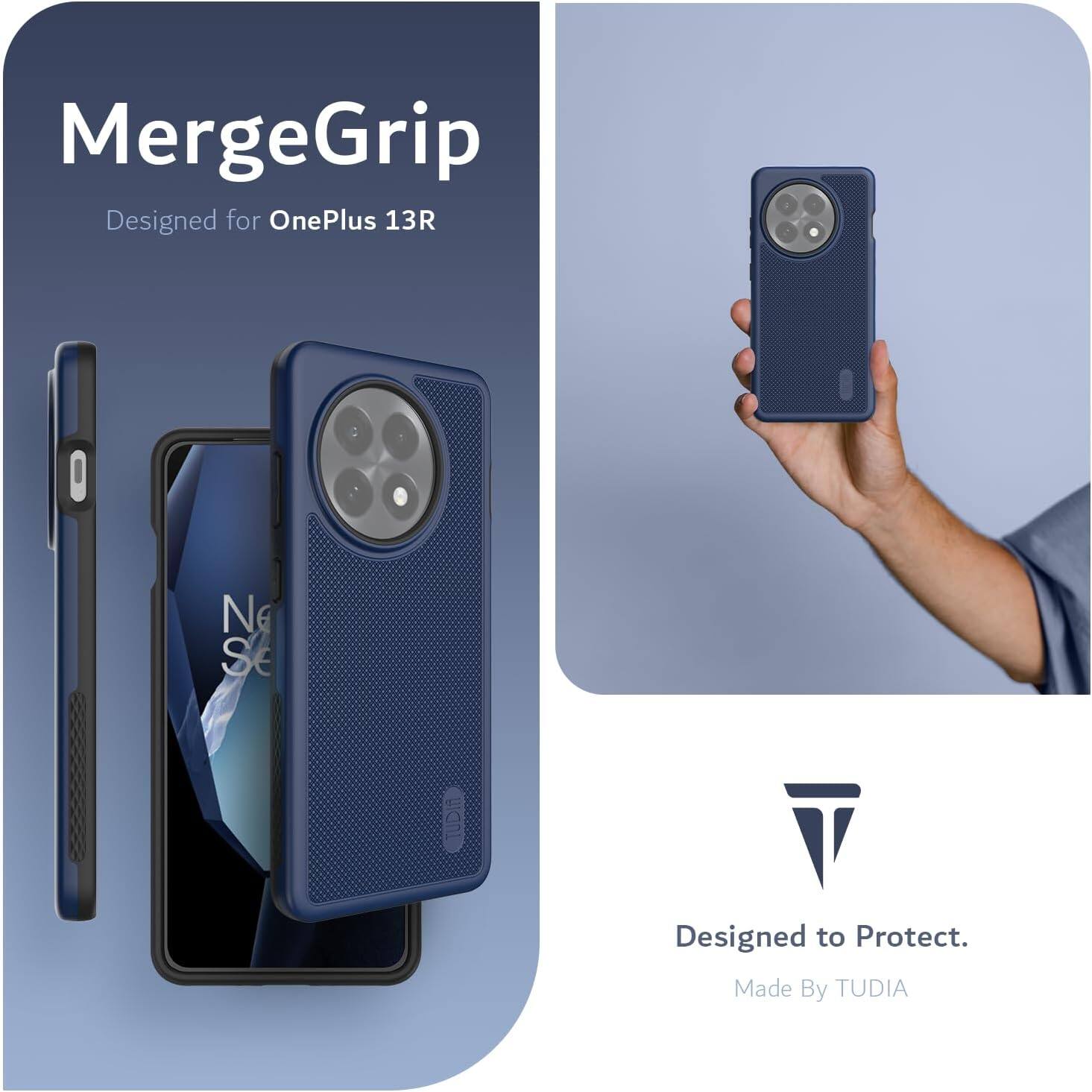 MergeGrip  
Designed for OnePlus 13R  

Designed to Protect.  
Made By TUDIA