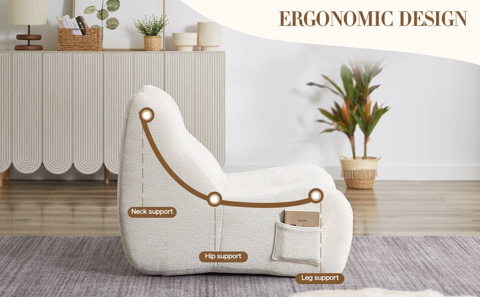ERGONOMIC DESIGN

- Neck support
- Hip support
- Leg support