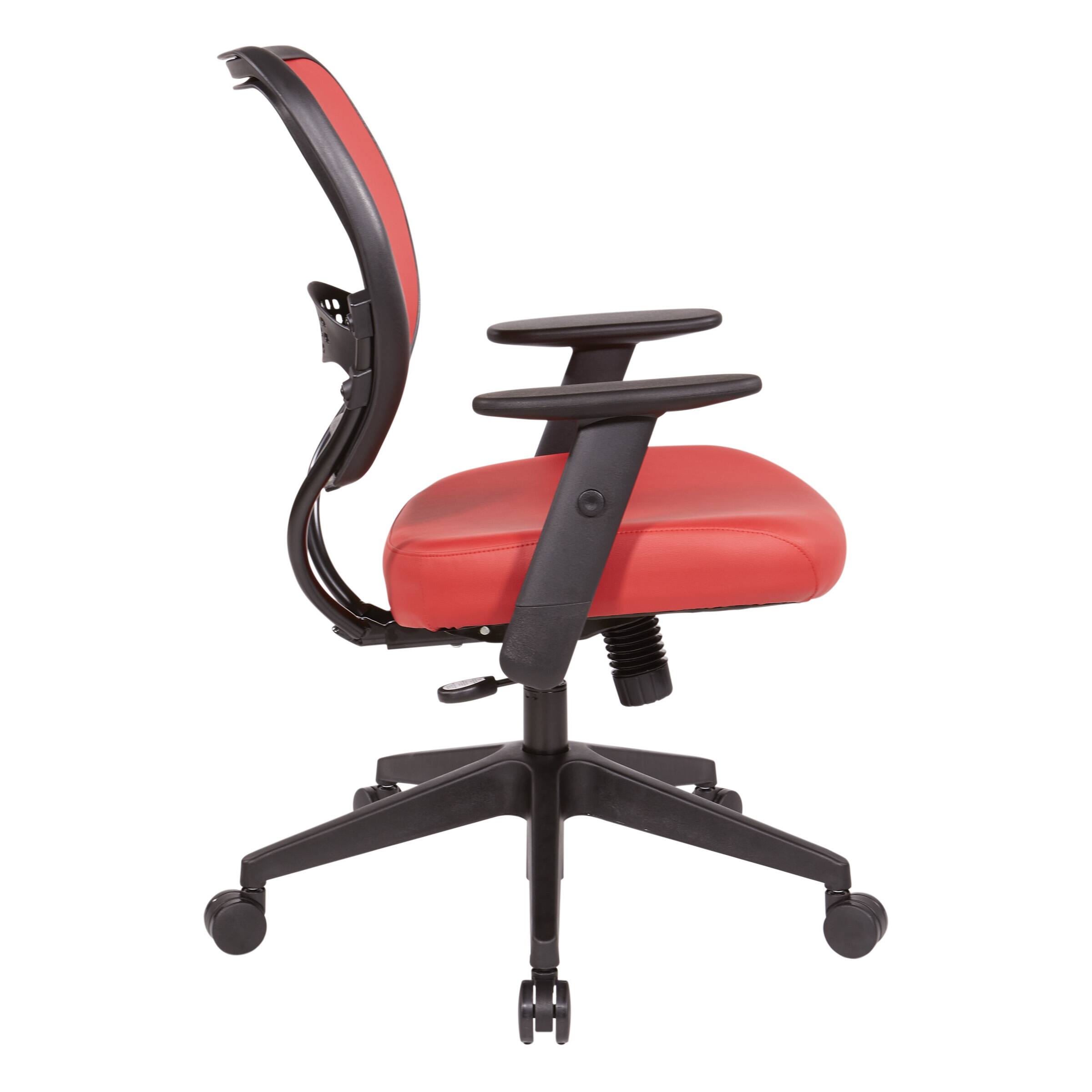 Left. Office Star Products - Silver Ion Technology Task Chair - Dillon Lipstick.