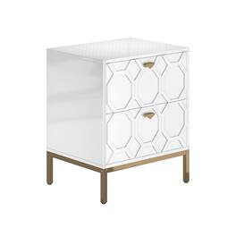 Boyel Living - Wooden 2-Drawer Side Table - White