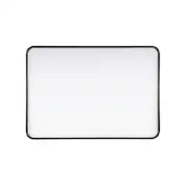 Elegant Decor - Contour Metal Rectangle Mirror 28x42 - Black