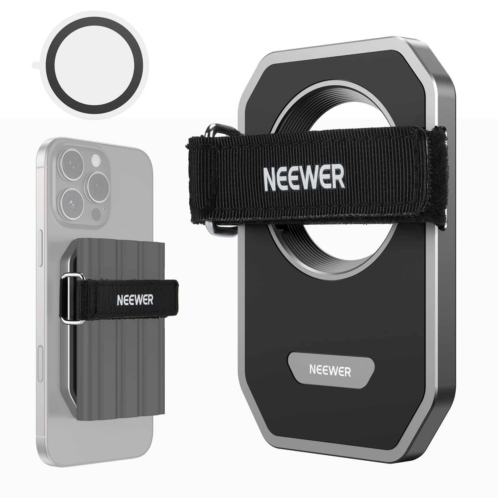 Neewer - Magnetic SSD Mount for MagSafe iPhone - Holds External SSD for ProRes Video Recording