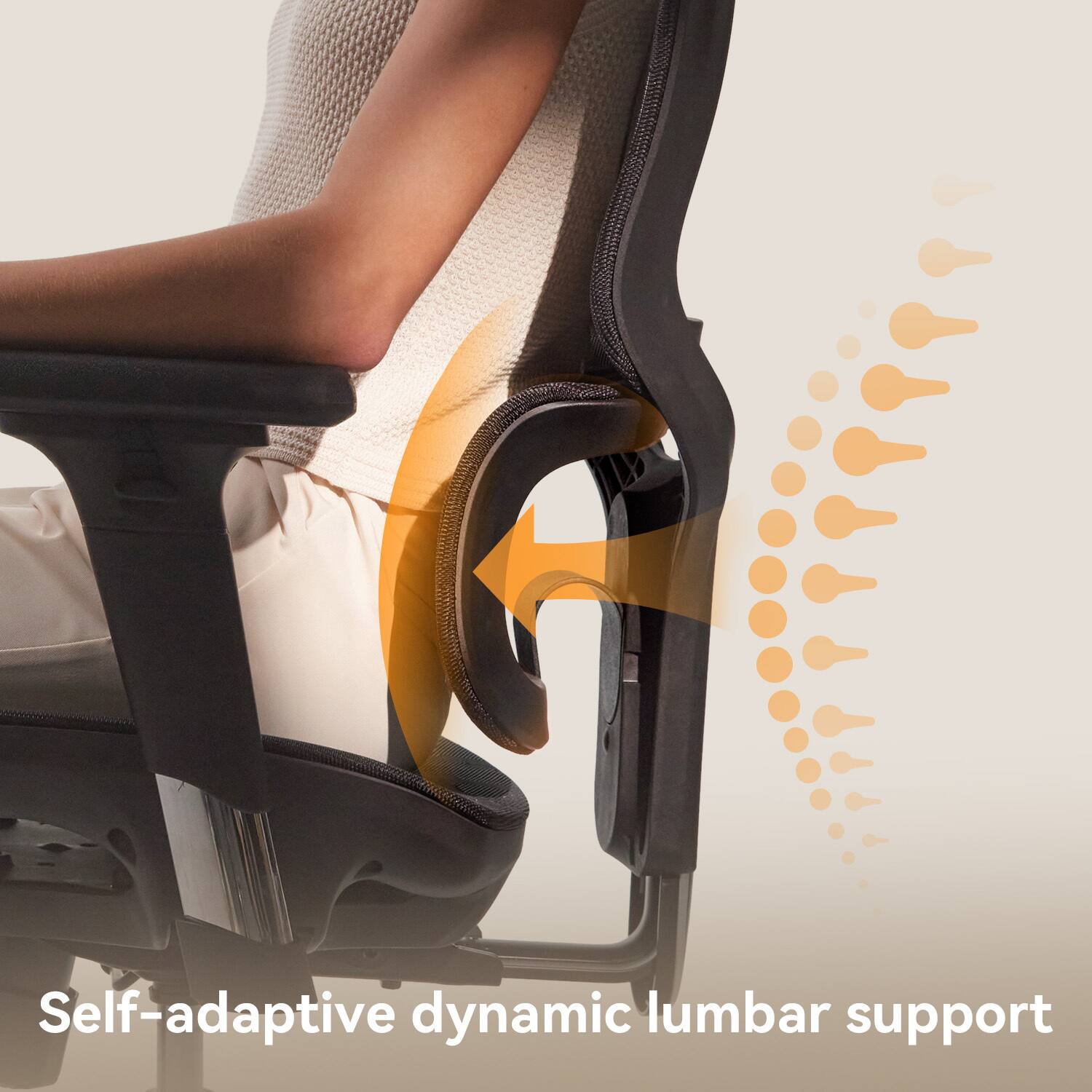 Self-adaptive dynamic lumbar support