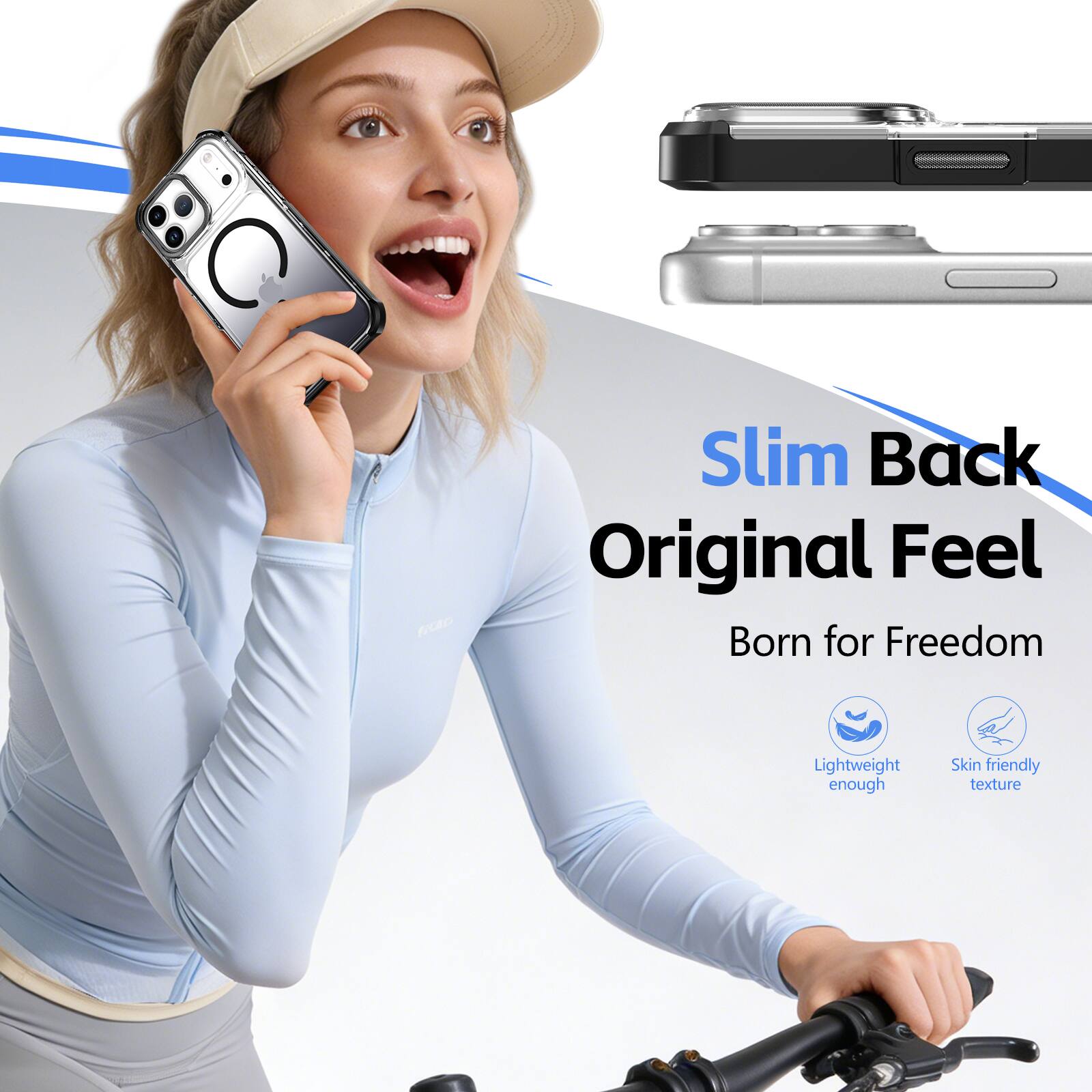 Slim Back Original Feel  
Born for Freedom  
Lightweight enough  
Skin friendly texture