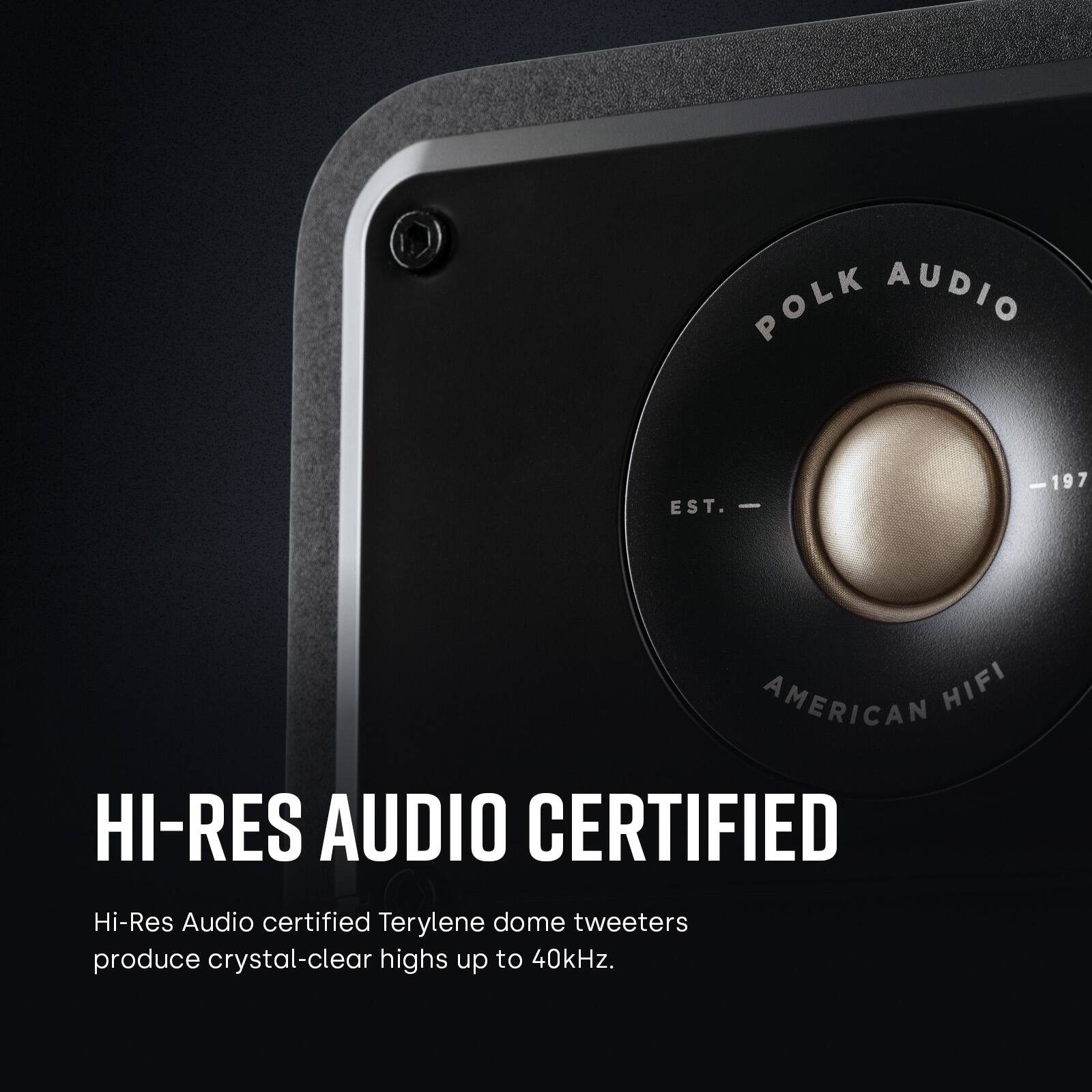 Polk Audio was established in 1972 and is known for its high-quality audio products. The company is committed to delivering Hi-Res Audio certified products, which are designed to produce crystal-clear highs up to 40kHz. Their Hi-Res Audio certified Terylene dome tweeters are a testament to their dedication to providing exceptional audio experiences for their customers.