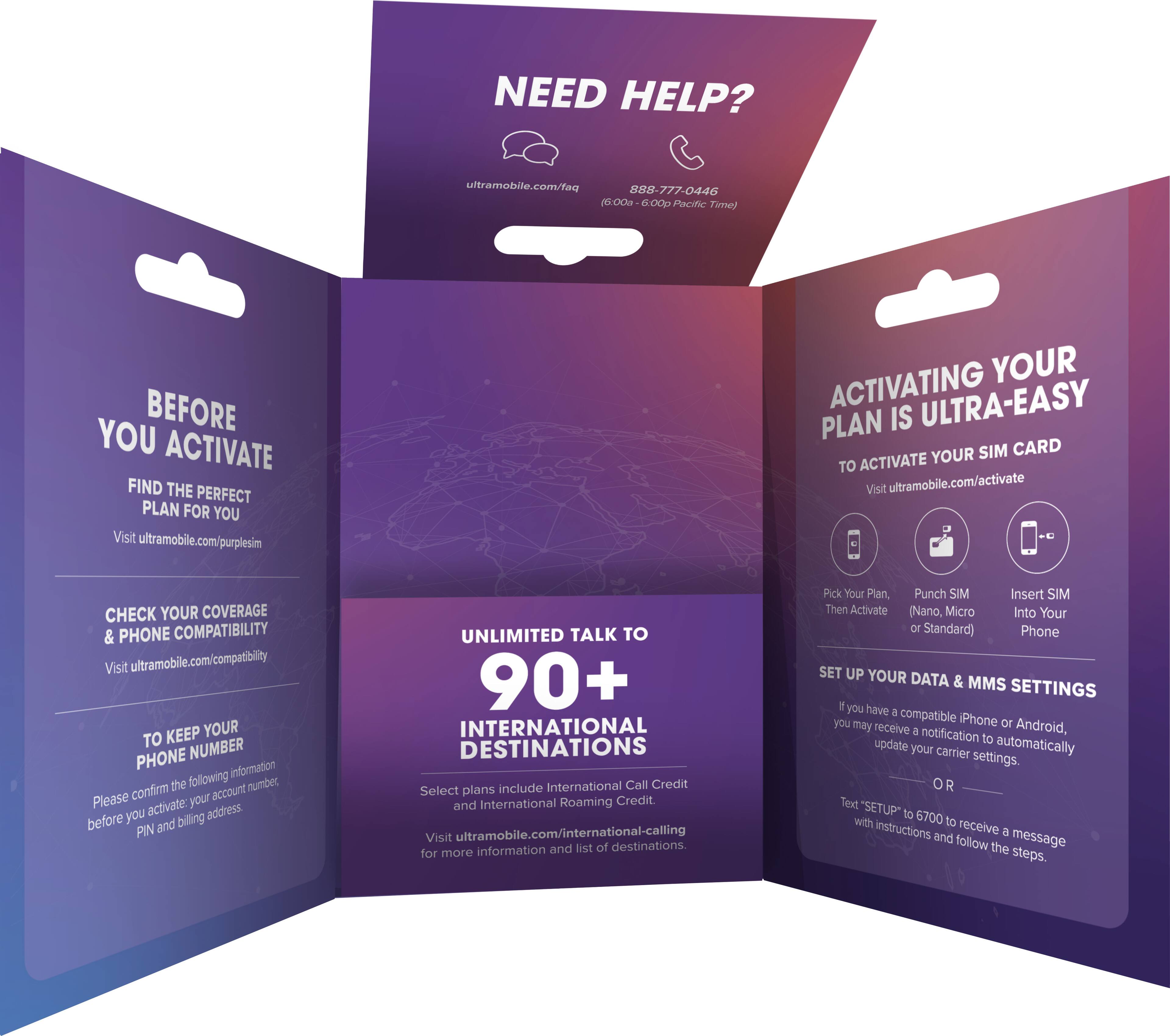 Ultra Mobile Starter SIM Kit Purple UM001045 - Best Buy