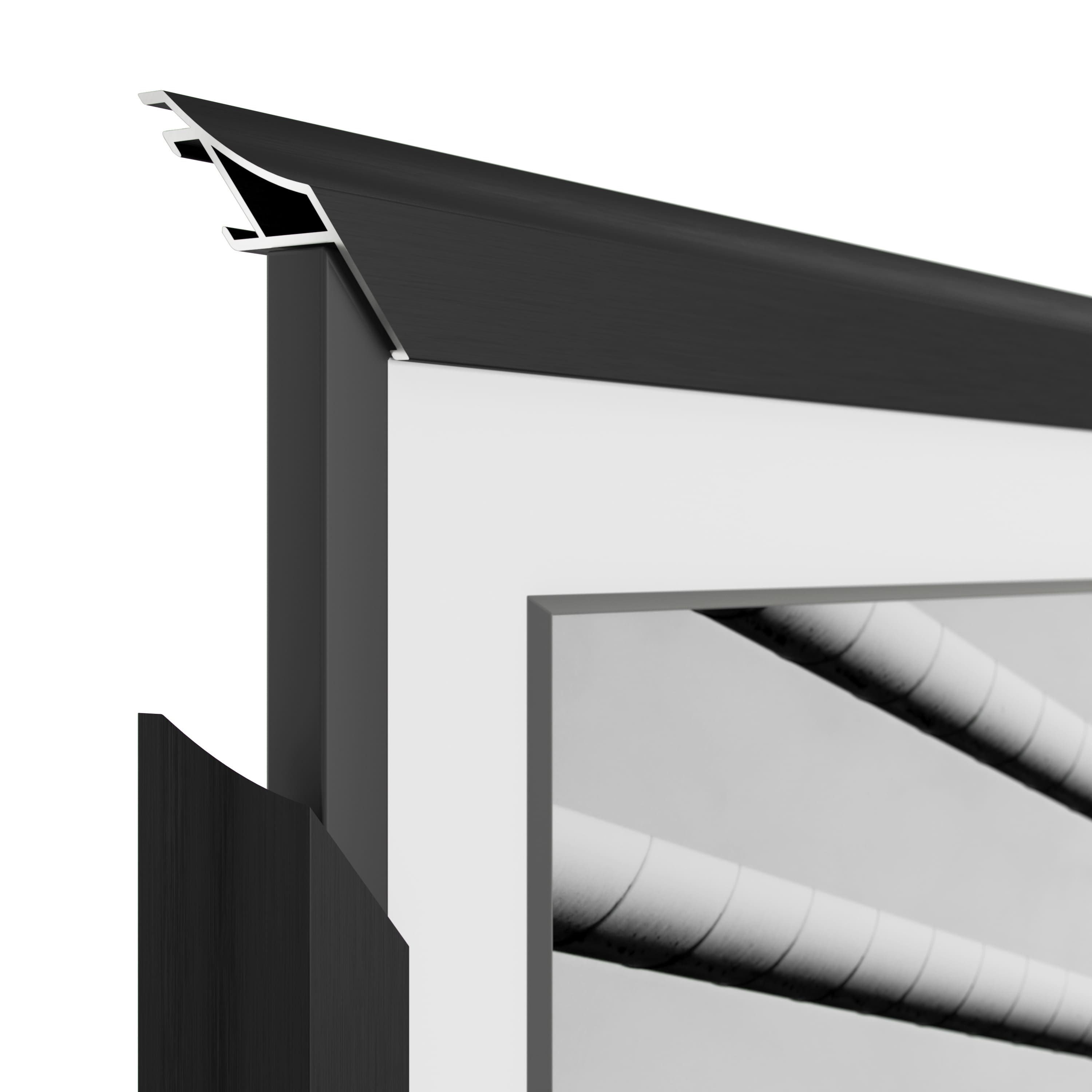 Alt View 16. Deco TV Frames - Alloy Scoop Bezel for Samsung The Frame and Frame Pro TV - 55" - Graphite.