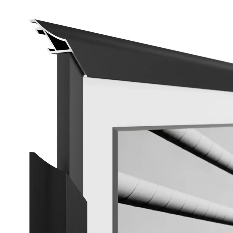 Alt View 16. Deco TV Frames - Alloy Scoop Bezel for Samsung The Frame TV - 75" - Graphite.