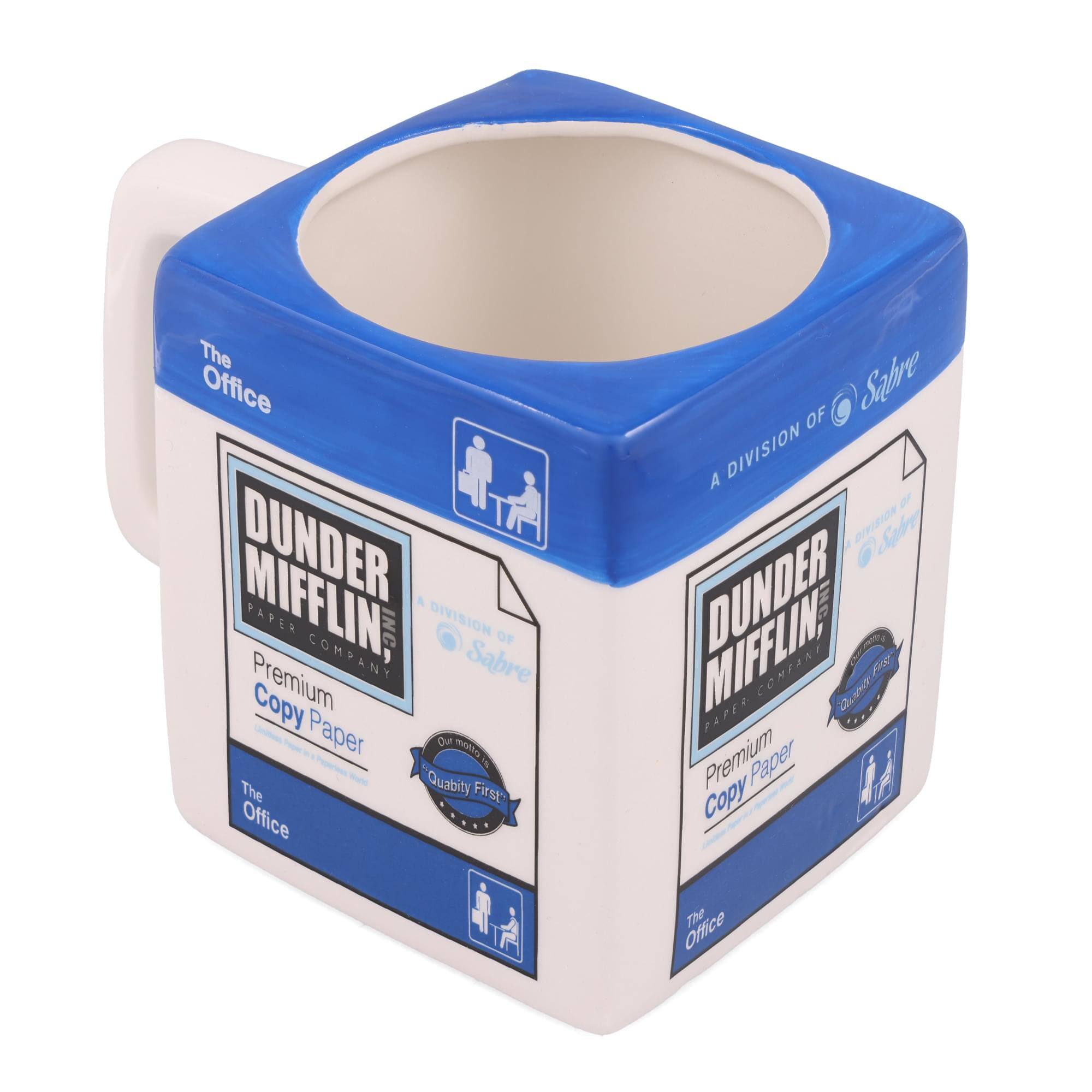 The Office  
Dunder Mifflin, Inc.  
Paper Company  
A Division of Sabre  
Premium Copy Paper  
Our motto is "Quality First"  
The Office