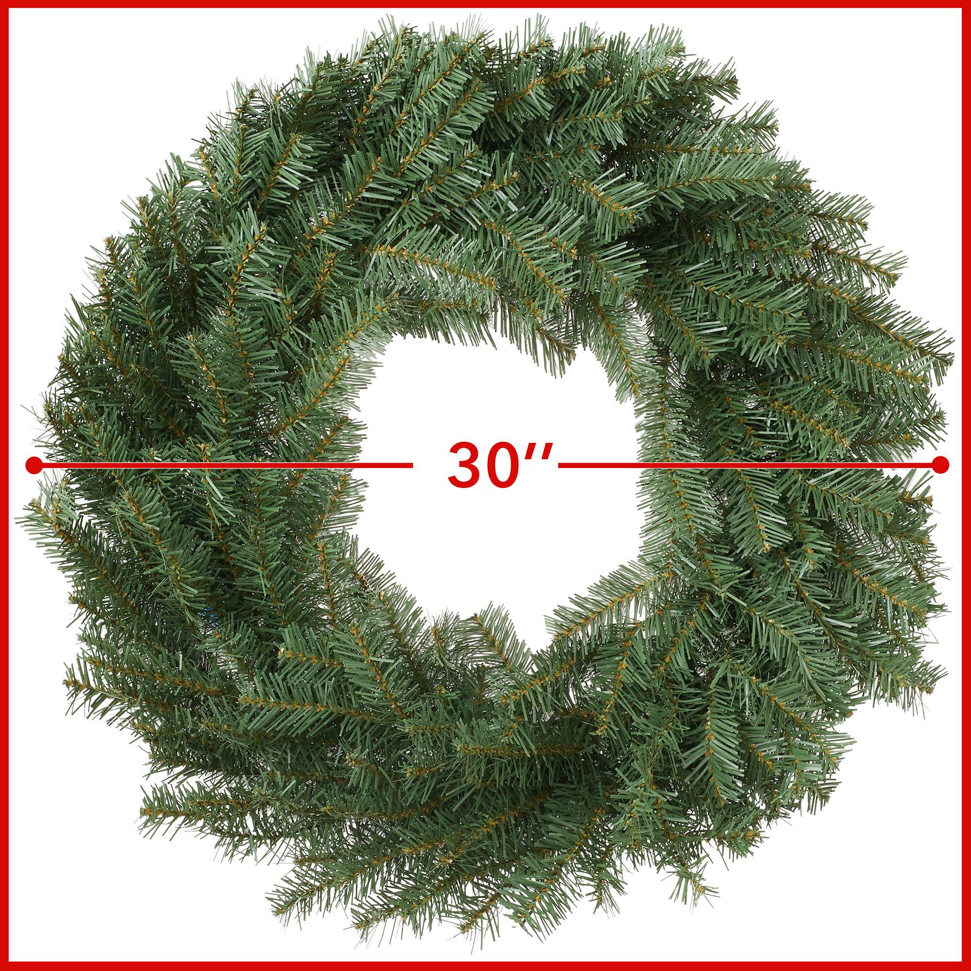 Alt View 2. Casafield - Green Fir Artificial Holiday Christmas Wreath Holiday Décor - Green.