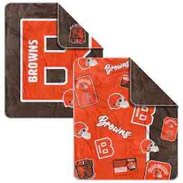 Logo Brands - Cleveland Browns 50- x 60- Dream Weave Throw Blanket - Orange