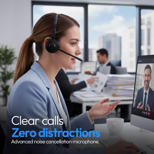 Clear calls  
Zero distractions  
Advanced noise cancellation microphone.