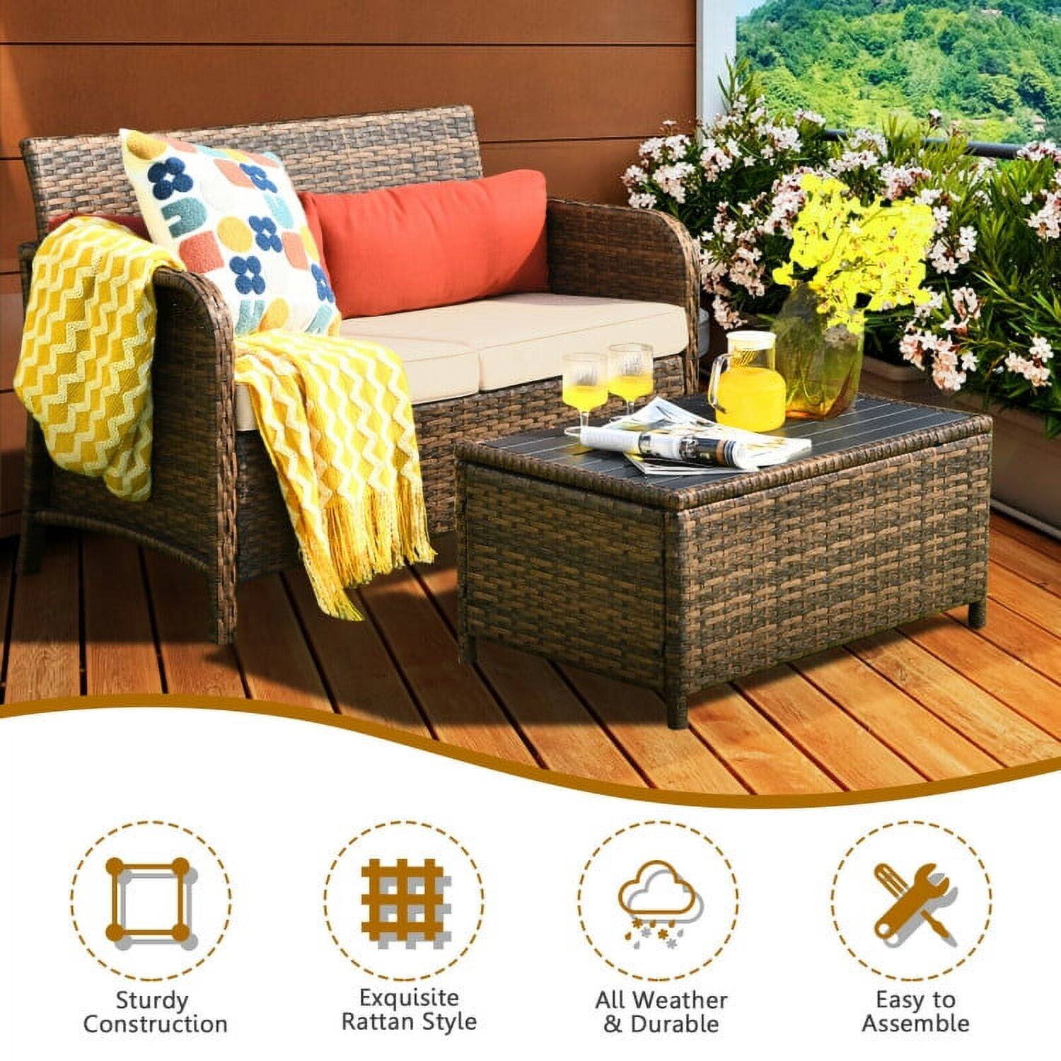 Sturdy Construction  
Exquisite Rattan Style  
All Weather & Durable  
Easy to Assemble