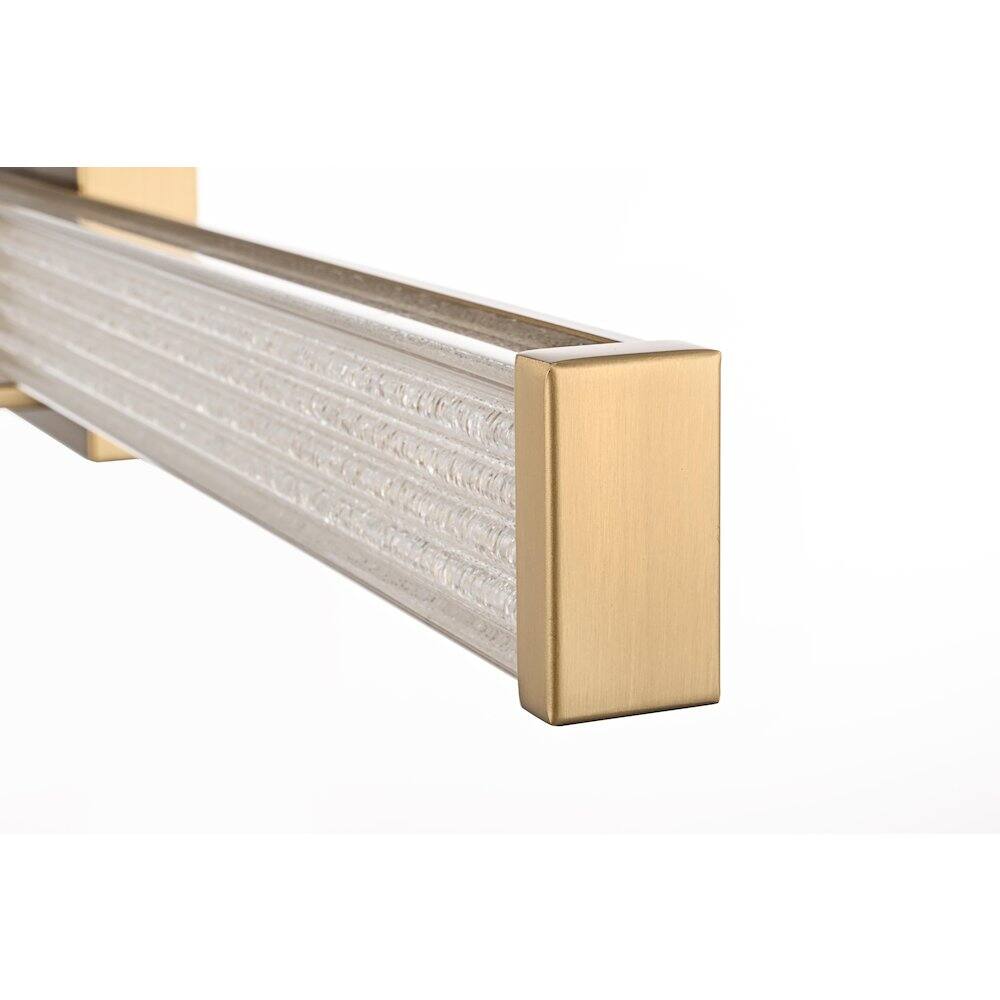 Alt View 2. Living District - Ivaan 36 Inch Led Wall Sconce In Satin Gold - Satin Gold.