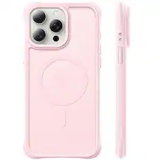 Front. Ornarto - ORNARTO Magnetic for iPhone 15 Pro Case 6.1", Compatible with MagSafe | Slim Translucent Matte Cover-Chalk Pink - Chalk Pink.