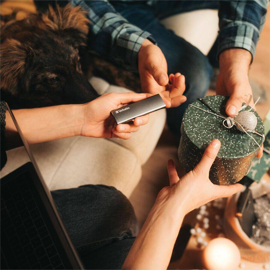 Alt View 5. Verbatim - Verbatim VX500 1 TB Portable Solid State Drive - External - Space Gray - Storage System, Notebook Device Supported - USB.