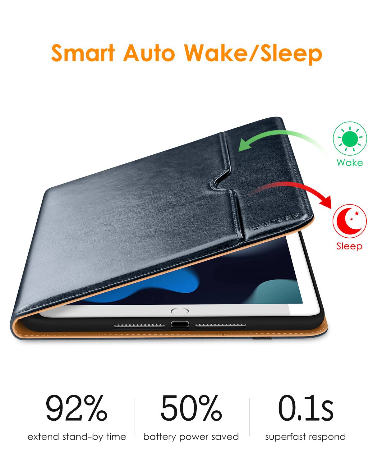 Smart Auto Wake/Sleep

- 92% extend stand-by time
- 50% battery power saved
- 0.1s superfast respond

Wake
Sleep