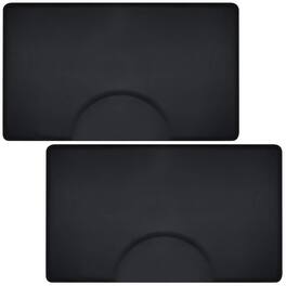 Saloniture - 2pk 1/2-in Thick 3 x 5-ft Anti-Fatigue Mats for Salon Chair - Black