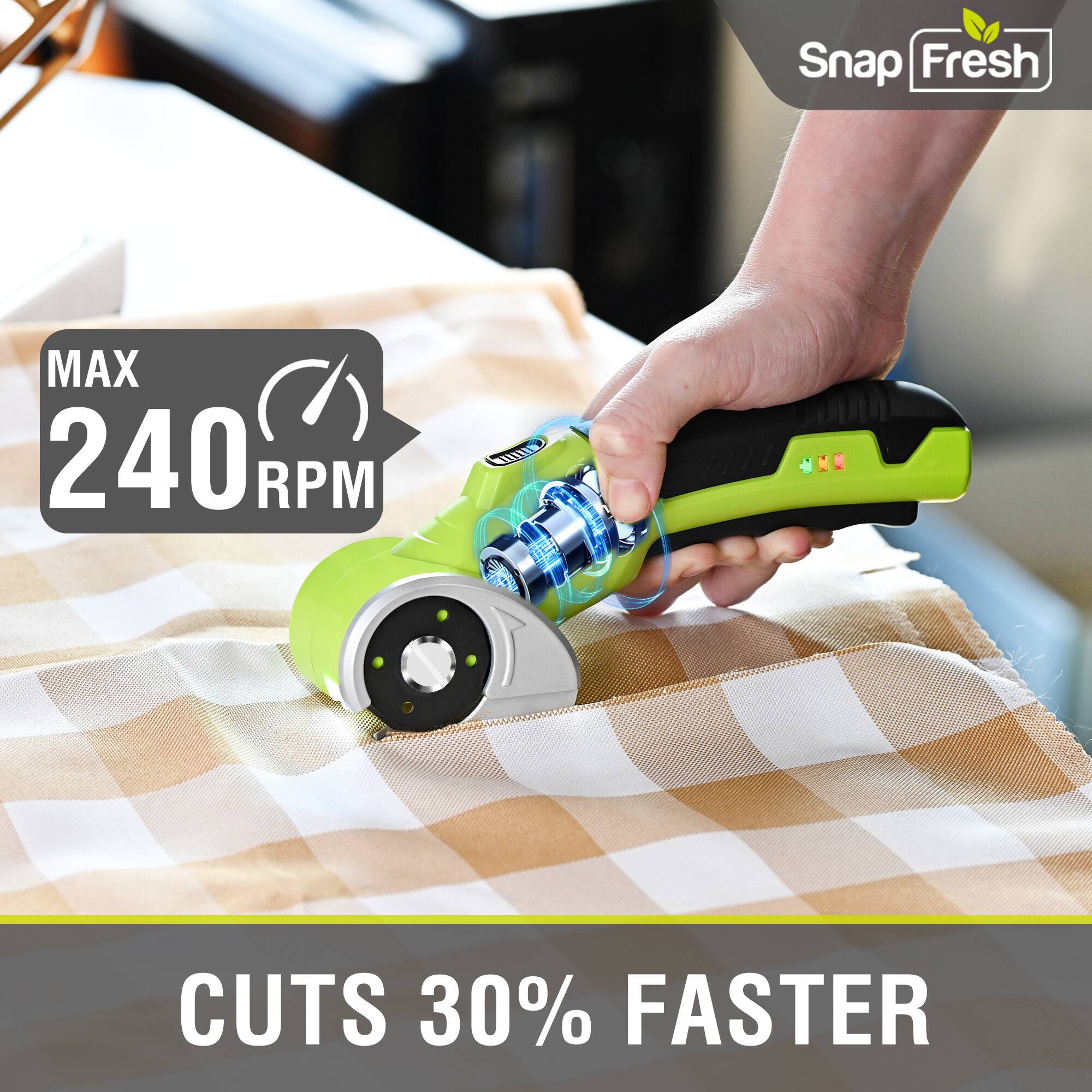 Snap Fresh  
MAX 240 RPM  
CUTS 30% FASTER